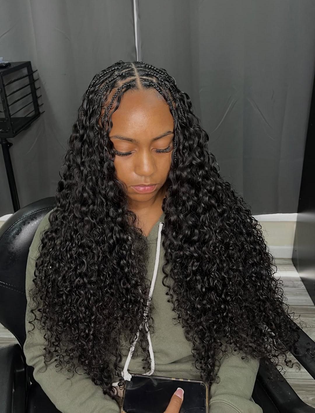 Meches crochet hair Raw Hair Burmess Curl