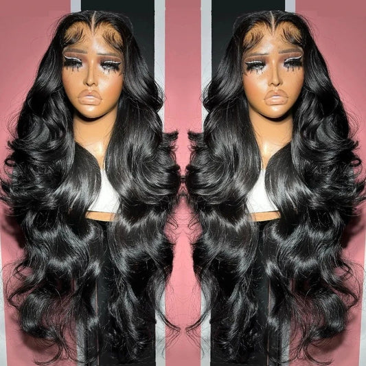 Perruque frontale body wave en dentelle HD ondulée, cheveux humains, 13x6, 13x4, pré-épilée